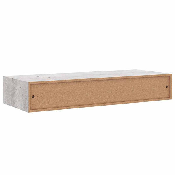 Wandregale Czank aus MDF, betongrau, 60x23,5x10cm (2 Stück)