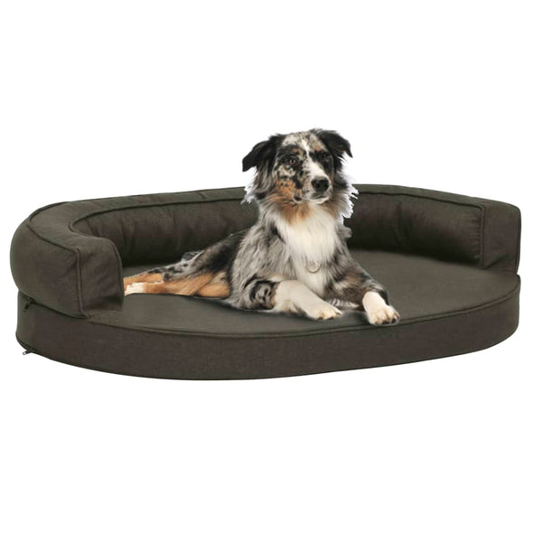 Tummanharm ergonominen koiransängyn patja Pihal 75x53cm (pellavatyyli)
