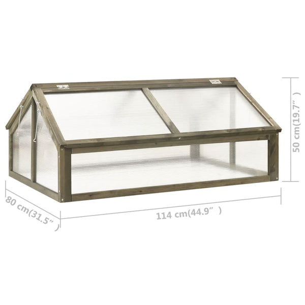 Graues Gewächshaus Mionel 114x80x50cm (sechs)
