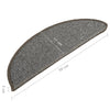 Graue Treppenmatten Agir 56x17x3cm (15 Stück)