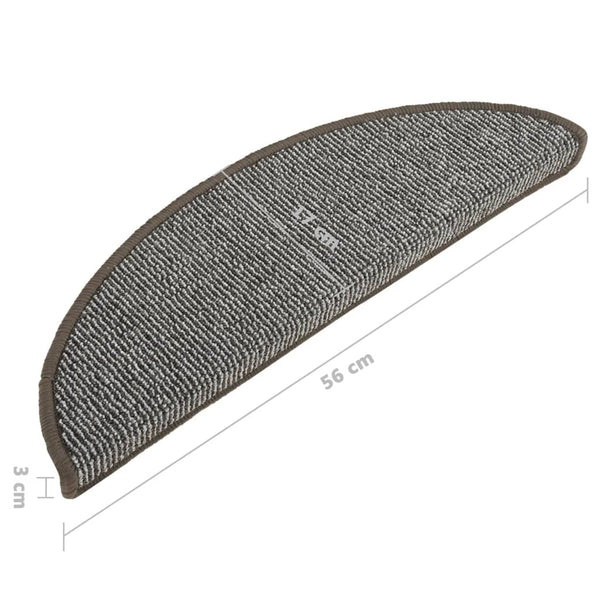 Graue Treppenmatten Agir 56x17x3cm (15 Stück)