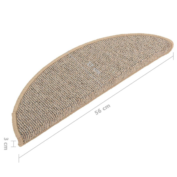 Treppenmatten Braun Agir 56x17x3cm (15 Stk.)