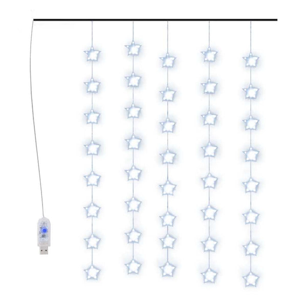 Blauer LED-Lichtvorhang Lichterketten 200 LEDs