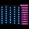 Blauer LED-Lichtvorhang Lichterketten 200 LEDs
