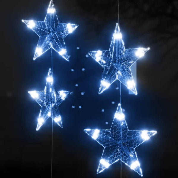 Blauer LED-Lichtvorhang Lichterketten 200 LEDs