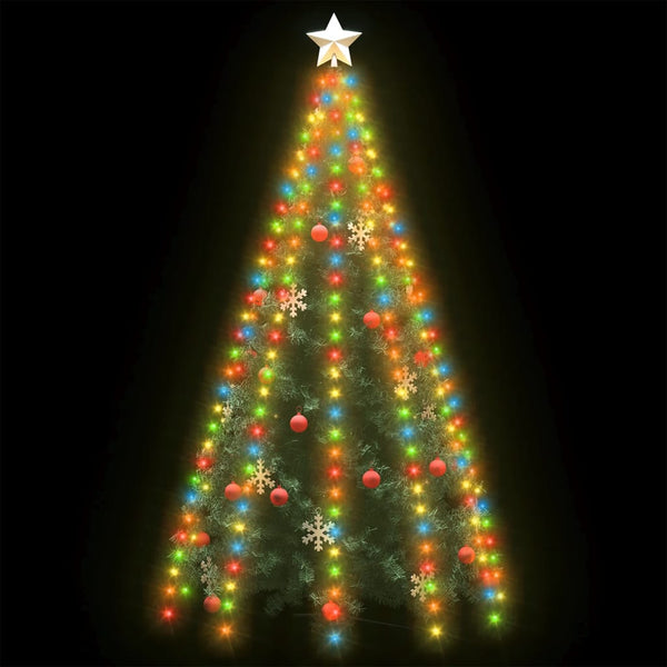 Buntes Weihnachtsbaum-Lichternetz Emerencia 300cm (300 LED-Lichter)