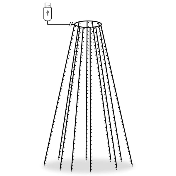 Blaues Weihnachtsbaum-Lichternetz Emerencia 400cm (400 LED-Lichter)