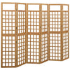 Raumteiler/Gitter Chibura 242,5x180cm (6 Felder Holz)