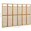Raumteiler/Gitter Chibura 242,5x180cm (6 Felder Holz)