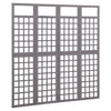 Grauer Raumteiler/Sichtschutz Chibura 161x180cm (4 Paneele Kiefer)