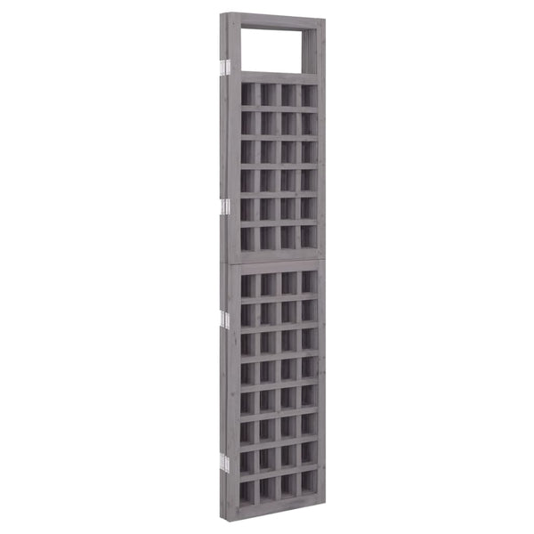Grauer Raumteiler/Sichtschutz Chibura 161x180cm (4 Paneele Kiefer)