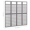 Grauer Raumteiler/Sichtschutz Chibura 161x180cm (4 Paneele Kiefer)