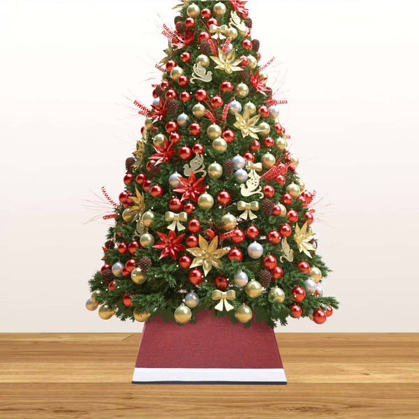Rot-weißer Weihnachtsbaumrock Govier 48x48x25cm
