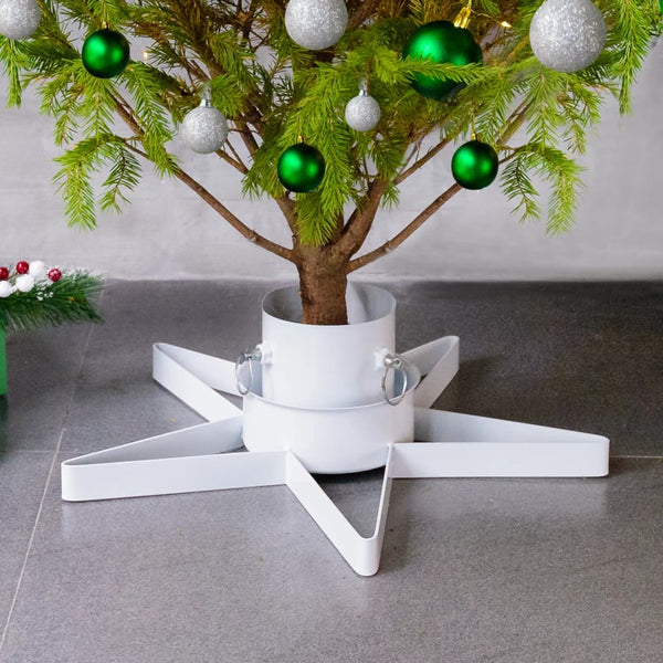 Weißer Weihnachtsbaumständer Gulian 47x47x13,5cm