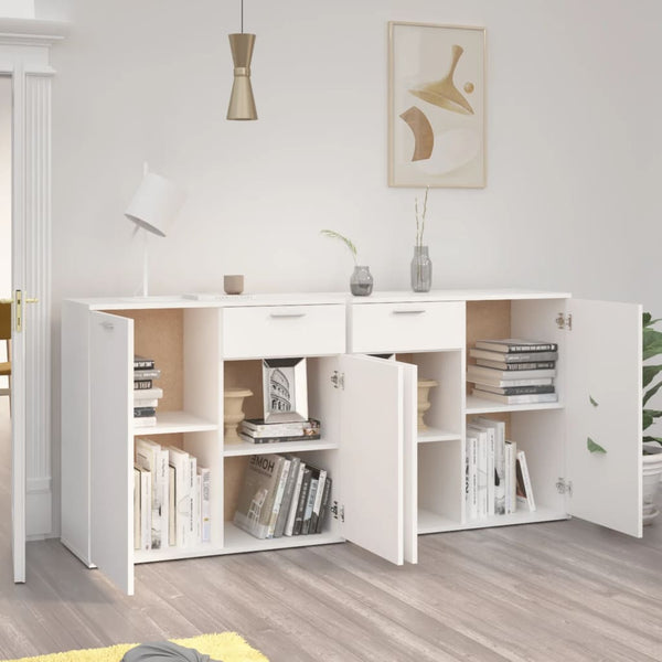 Weißes Sideboard Bayko 160x36x75cm (Holz)