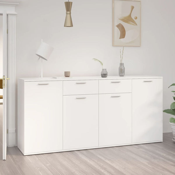 Weißes Sideboard Bayko 160x36x75cm (Holz)