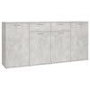 Betongraues Sideboard Bayko 160x36x75cm (Holz)