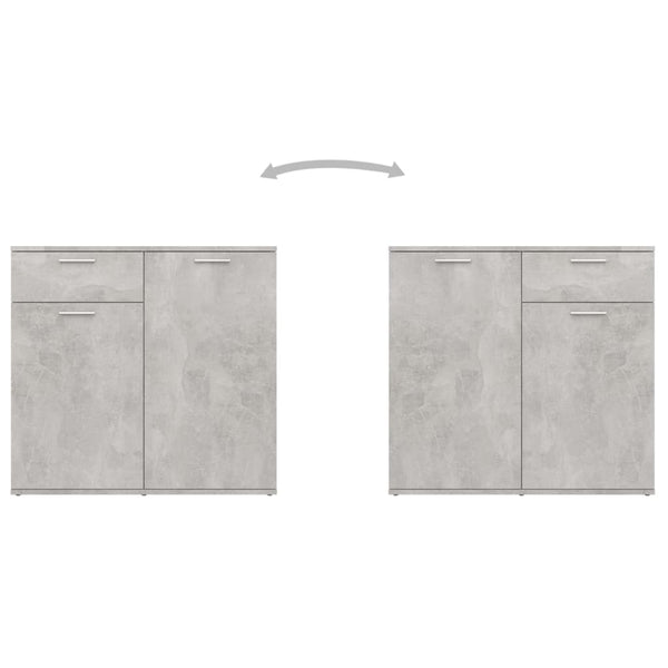 Betongraues Sideboard Bayko 160x36x75cm (Holz)