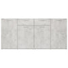 Betongraues Sideboard Bayko 160x36x75cm (Holz)