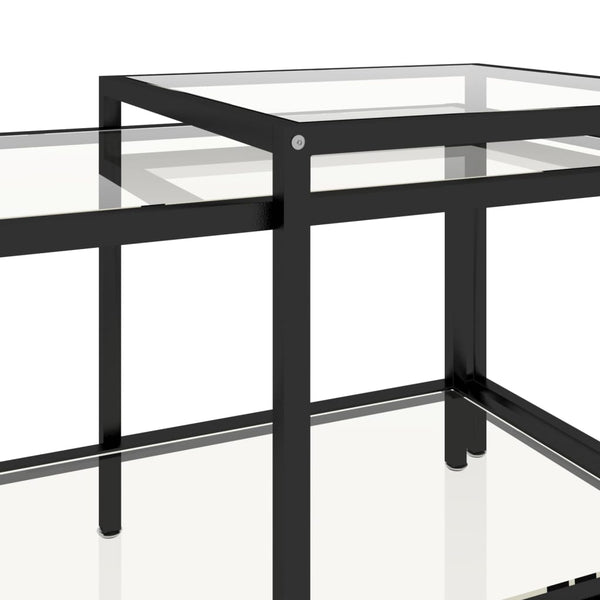 Transparente Couchtische Jerri (2 Stück aus gehärtetem Glas)