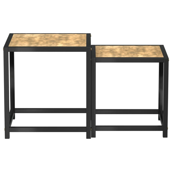 Couchtische Machi in Schwarz und Gelb (2 Stück MDF)