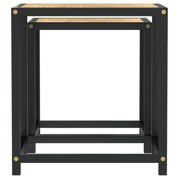 Couchtische Machi in Schwarz und Gelb (2 Stück MDF)