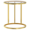 Goldener und transparenter Beistelltisch Ragan 45 cm (gehärtetes Glas)