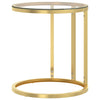 Goldener und transparenter Beistelltisch Ragan 45 cm (gehärtetes Glas)