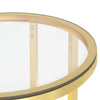 Goldener und transparenter Beistelltisch Ragan 45 cm (gehärtetes Glas)