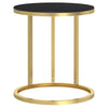 Gold-schwarzer Beistelltisch Ragan 45 cm (Hartglas)