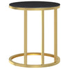Gold-schwarzer Beistelltisch Ragan 45 cm (Hartglas)