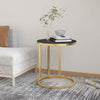 Gold-schwarzer Beistelltisch Ragan 45 cm (Hartglas)