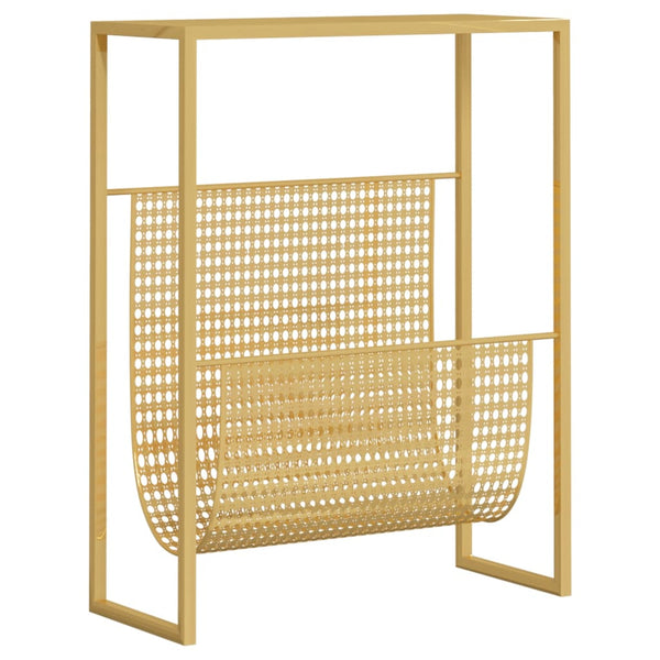 Goldfarbener Zeitungsständer Hamalawi 35x15x45cm (Stahl)