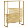 Goldfarbener Zeitungsständer Hamalawi 35x15x45cm (Stahl)