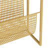 Goldfarbener Zeitungsständer Hamalawi 35x15x45cm (Stahl)