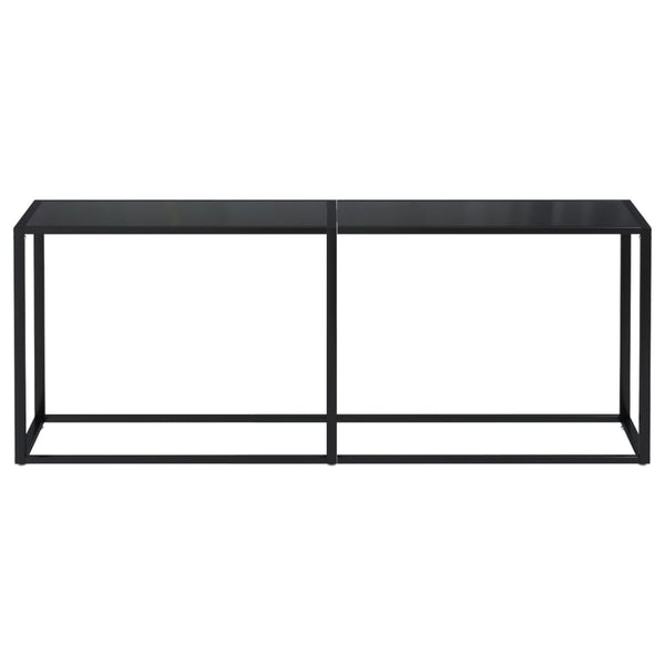 Musta konsolipöytä Ivelarie 200x35x75,5cm (karkaistu lasi)