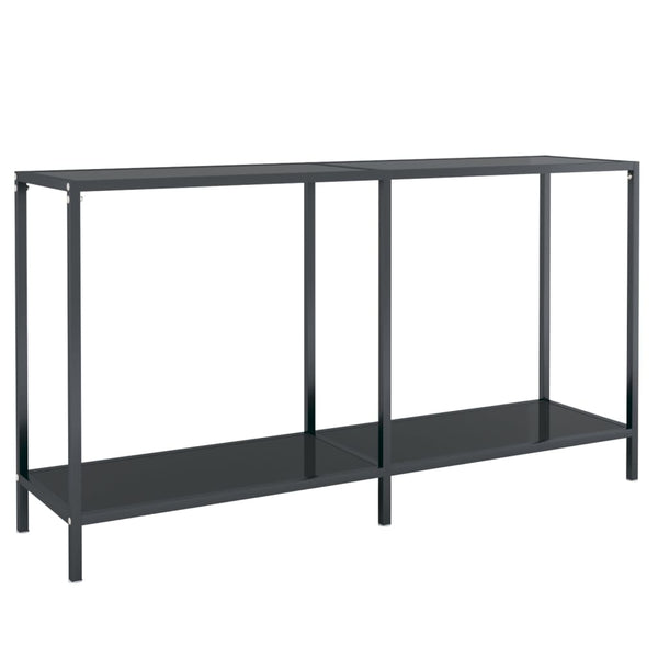 Konsolentisch Jaylin Schwarz 140x35x75,5cm (Gehärtetes Glas)