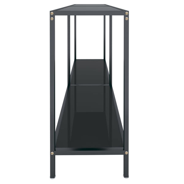 Konsolentisch Jaylin Schwarz 140x35x75,5cm (Gehärtetes Glas)