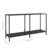 Konsolentisch Jaylin Schwarz 140x35x75,5cm (Gehärtetes Glas)