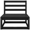 Schwarze Gartensofa-Garnitur Iutalim (3-teilig, Kiefer)