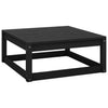 Schwarze Gartensofa-Garnitur Iutalim (3-teilig, Kiefer)