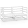 Weißes Gartensofa Korodi (2-Sitzer, Kiefernholz)