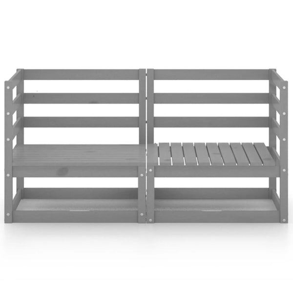 Graues Gartensofa Korodi (2-Sitzer, Kiefer)