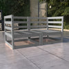 Graues Gartensofa Korodi (2-Sitzer, Kiefer)