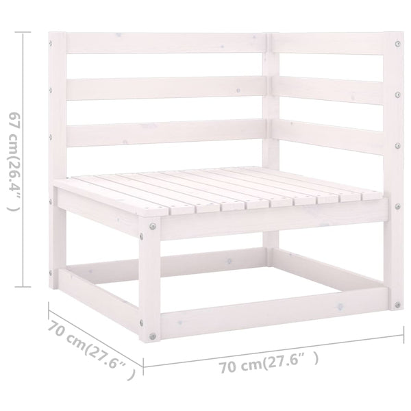 Gartensitzerbank Lileta weiß (3-Sitzer, Kiefer)