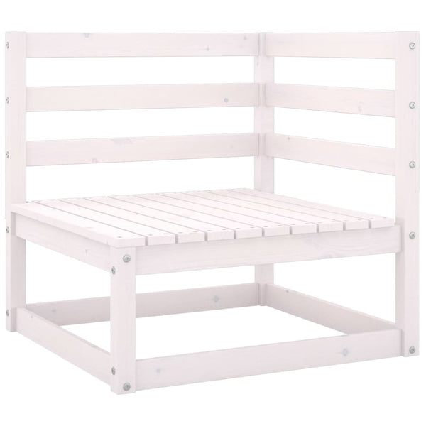 Weißes Gartensofa Mihalaghe (4-Sitzer, Kiefer)
