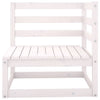 Weißes Gartensofa Mihalaghe (4-Sitzer, Kiefer)