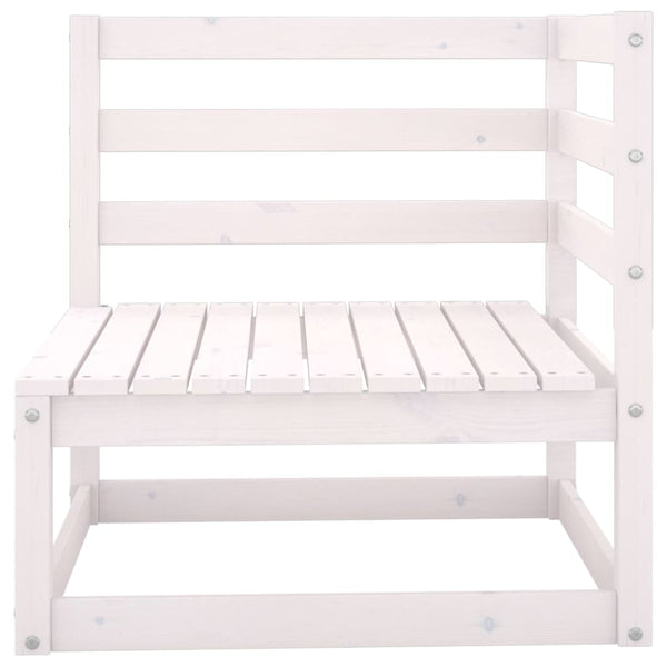 Weißes Gartensofa Mihalaghe (4-Sitzer, Kiefer)
