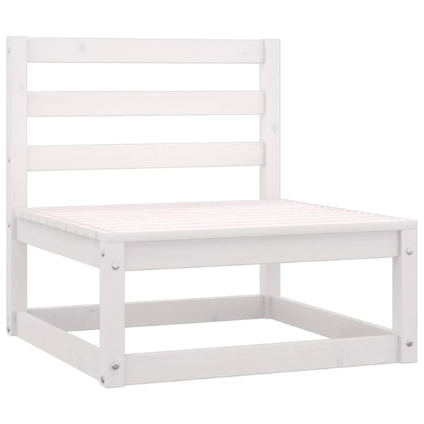 Weißes Gartensofa Mihalaghe (4-Sitzer, Kiefer)