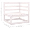 Weißes Gartensofa Mihalaghe (4-Sitzer, Kiefer)
